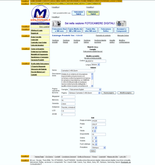 Il catalogo prodotti