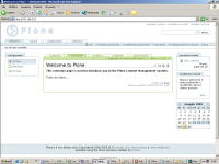 L'interfaccia di amministrazione di Plone