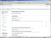 La schermata di configurazione del portale